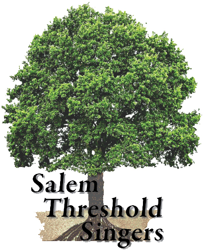 graphic of a green tree with "Salem Threshold Singers" overlaid